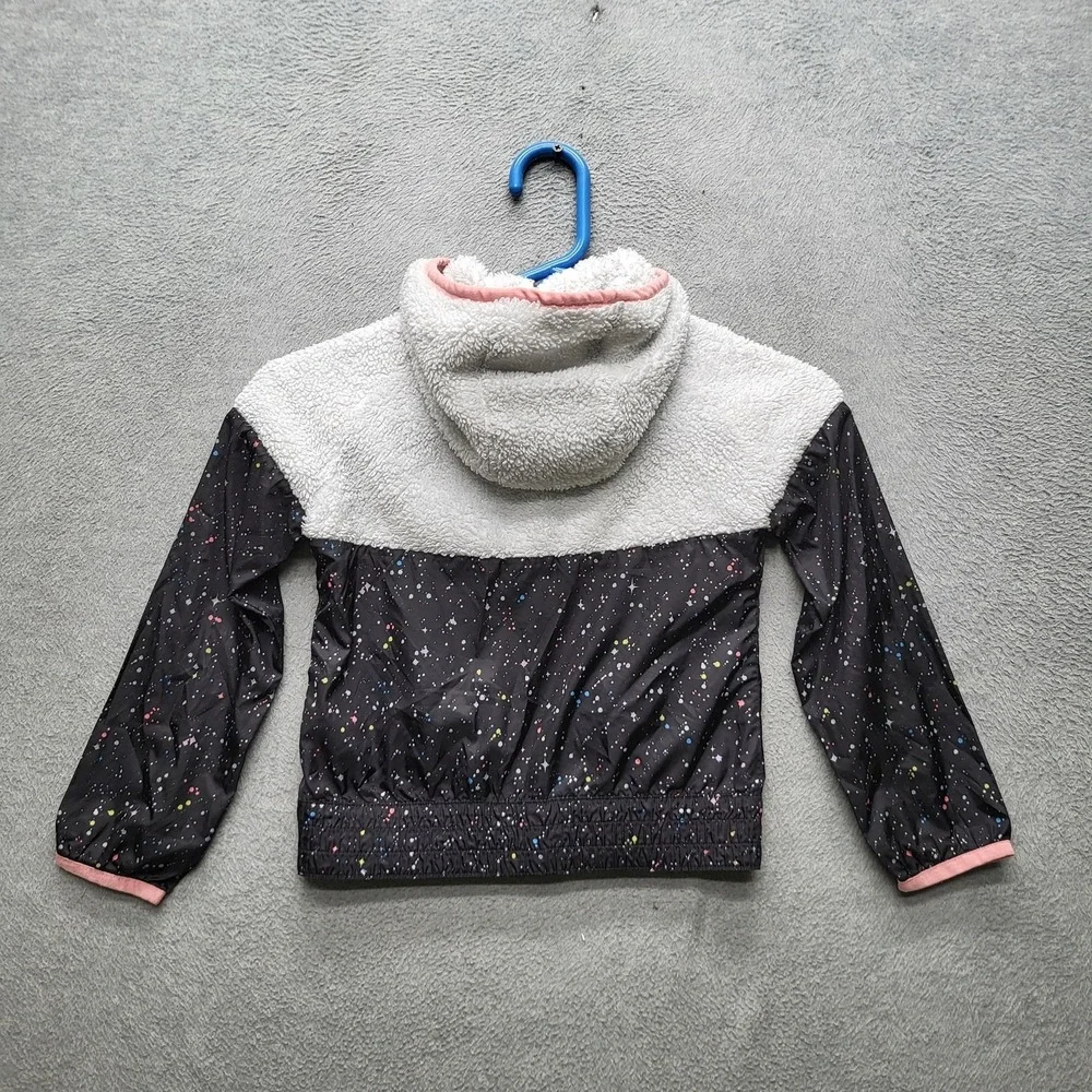 Nike‎ Girls Jacket S (4-5YRS 104-110CM) Gray Swoosh Embroidery Geometric